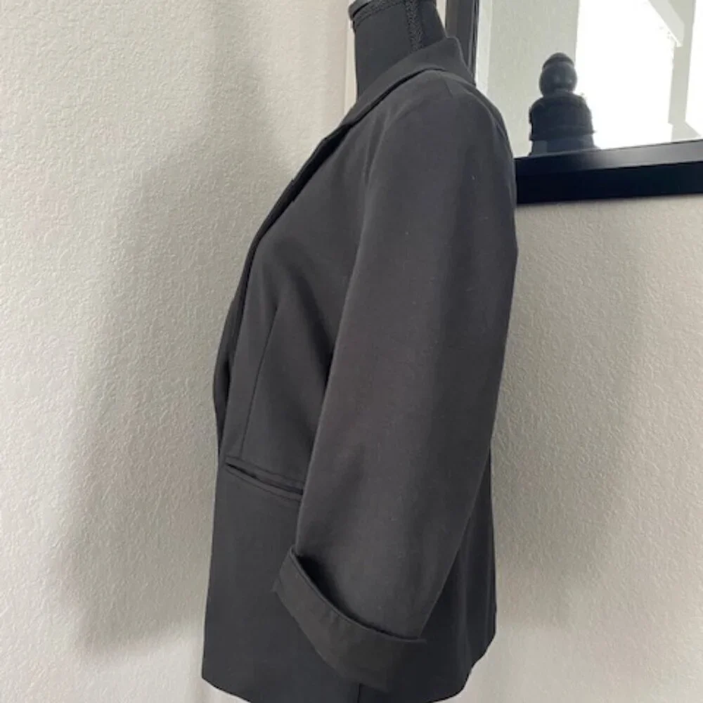 NICOLE MILLER Original Black Knit Blazer Suit Jacket Sz Large